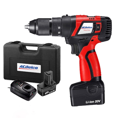 Acdelco Drill Driver, 20V DC, Battery Included ARD20129